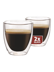 Maxxo DG808 espresso dvoustěnné termo sklenice 2ks