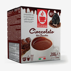 Tiziano Bonini Chocolate kapsle pro kávovary Dolce Gusto 16 ks - OUTLET